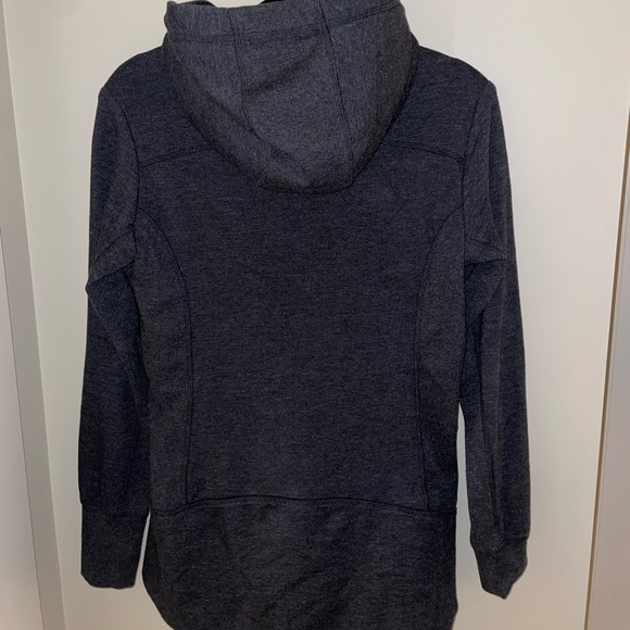 black fuzzy eddie bauer full zip jacket -size S - Picture 2 of 4